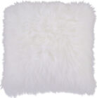 20x20 Carpet Whites Solid Faux Fur Throw Pillow Square P0257 - Aprx 20