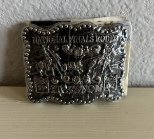 National Finals Rodeo Hesston 1987 NFR Youth Cowboy Buckle, Vintage, Sealed - Picture 1 of 4