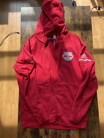 Adidas Red Bulls NYC Soccer Zip-Up Jacket Mens L Cover