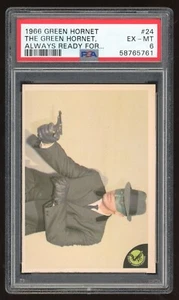 1966 DONRUSS GREEN HORNET #24 "THE GREEN HORNET ALWAYS READY" CARD PSA 6 - Picture 1 of 2