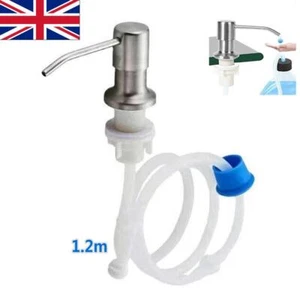 Kitchen Stainless Steel Sink Soap Dispenser Pump with 1.2m Extension Tube Sets - Picture 1 of 9