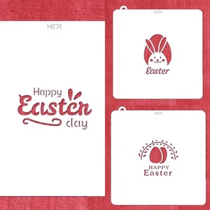 3 Pcs Set Easter Stencil Cookie Cake Decorate Mould Fondant Biscuit coffee Tool - Picture 1 of 9