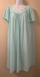 Miss Elaine Blue Nightgown Size M Excellent- Vintage Condition Please Read - Picture 1 of 6