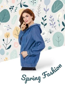 Roaman's 3X (24W) Plus Size Hoodie mit komplettem Reißverschluss - Bild 1 von 8