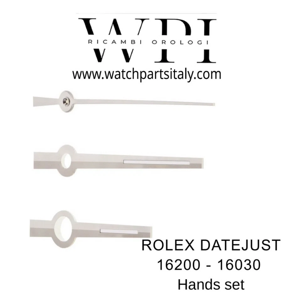 ROLEX DATEJUST 16200 SET SFERE ACCIAIO COMPATIBILE - FIT HANDS SET 3035 3135
