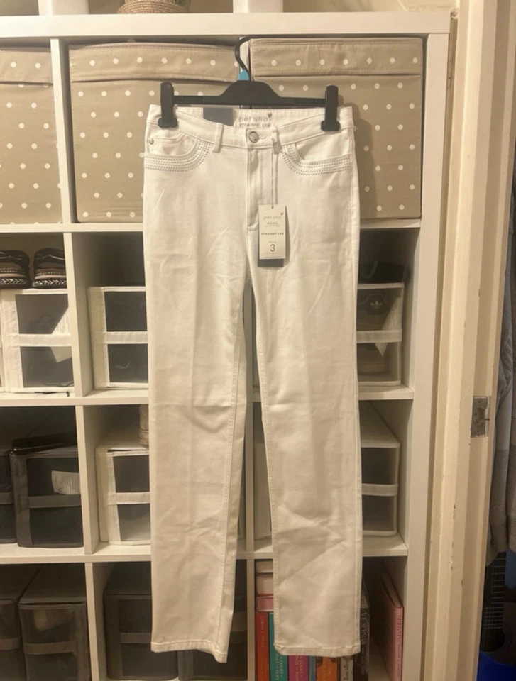 Per Una Women's Roma Fit Straight Leg White Jeans Size 10R - Image 1 of 4