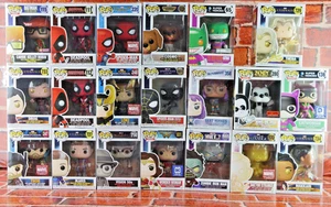 Funko Pop! Lot Of 20! Marvel DC Spider-Man Deapool Cat Wonder Woman Joker Thor - Picture 1 of 12