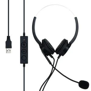 USB Headset Kopfhörer für Laptop Computer PC Noise-Cancelling Mikro - Bild 1 von 6