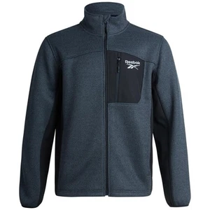 Reebok Mens OMRB1195EC Navy Fleece Lightweight Fleece Jacket Coat XL BHFO 5383 - Picture 1 of 5