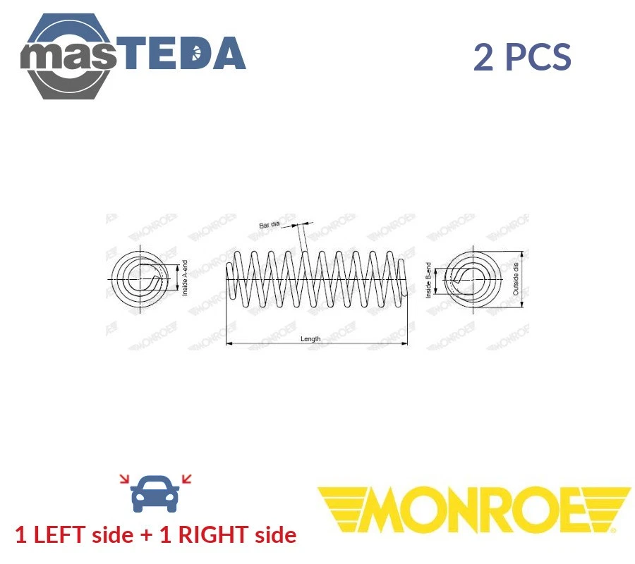 SP4039 JUEGO DE PAR DE MUELLES HELICOIDALES DELANTEROS MONROE 2 PIEZAS PARA KIA RIO III 1,25 L,1,2 L Foto 1 de 4
