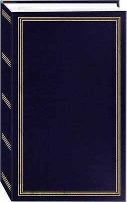 Navy Blue 4x6 Photo Album 504 Photos Leatherette Cover Archival Safe  - Image 1 of 4