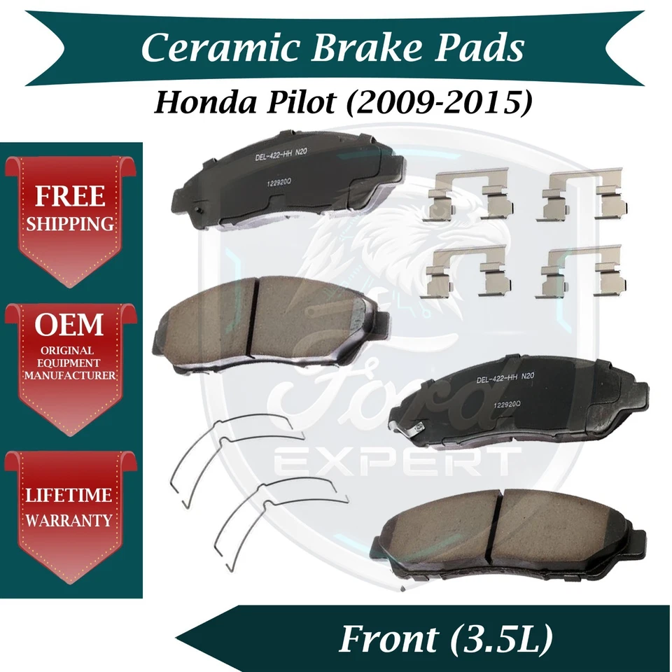 Kit de pastillas de freno delanteras de cerámica ACDelco OEM para Honda Pilot 2009-2015 9 años de garantía Foto 1 de 4