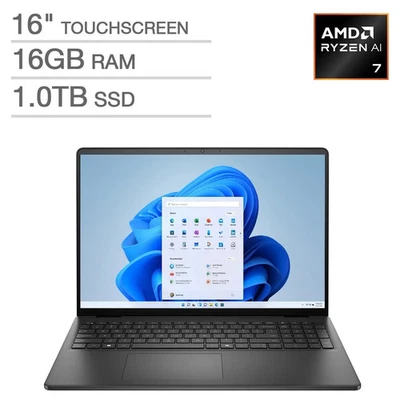 Dell 16 Touchscreen Laptop LDC16255-A087BLK-PUS 16.0" FHD+ 1920x1200 Touchscreen - Image 1 of 4