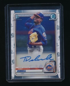 TONY DIBRELL 2020 BOWMAN CHROME PROSPECT RC AUTOGRAPH AUTO *NEW YORK METS* (B)