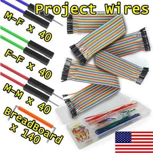 260 Stück Exra Long DuPont 30 cm Starthilfekabel M-M F-M F-F Arduino vorgeschnittenes Breadboard - Bild 1 von 10