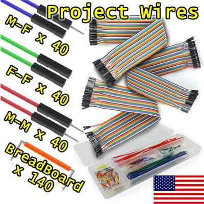 260 un. Exra Long DuPont 30 cm cables de puente M-M F-M F-F Arduino placa de pan precortada Foto 1 de 4