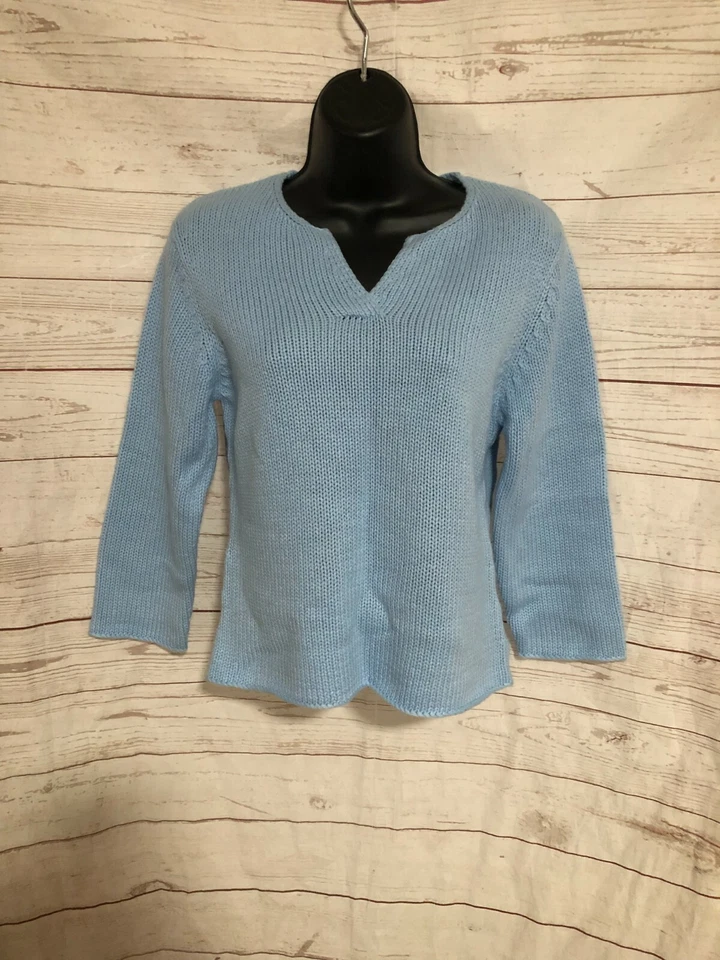 Suéter tejido para mujer Energie manga larga color azul talla L grande Foto 1 de 4