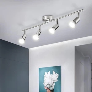 Lampadario Da Soffitto Luce Bianco 6W, Plafoniera Con 4 Faretti Orientabili LED - Foto 1 di 7