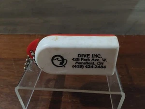 Vintage Dive Inc Keychain Advertising Collectable Water Boat Floater White Red - Picture 1 of 2