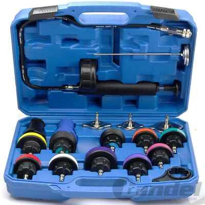 KÜHLSYSTEM ABDRÜCKGERÄT KÜHLER DRUCKPRÜFUNG PUMPE ADAPTER TESTER SET SATZ 18-tlg - Bild 1 von 4