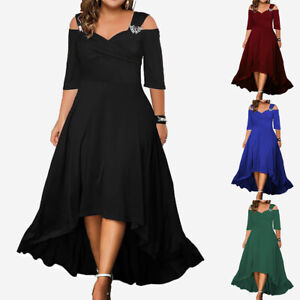 Plus Size Women Party Maxi Dress Ladies Cocktail Evening Party Swing Ball Gown