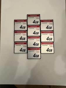 QTY 10 USED Transcend CF180  TS4GCF180 Card 4GB Industrial CompactFlash - Picture 1 of 4