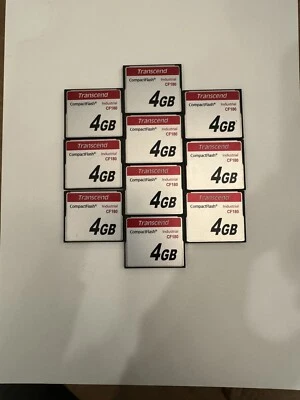 QTY 10 USED Transcend CF180  TS4GCF180 Card 4GB Industrial CompactFlash - Image 1 of 4