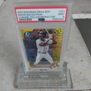 2022 Bowman Mega Box Chrome Yellow Refactor /75 No. 121 Mahki Blackstrom PSA 9 - Bild 1 von 4
