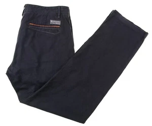 Hugo Boss Orange Shire-Selvage-D Navy Blue Garment Dyed Chinos Pants 32 x 31 - Picture 1 of 10
