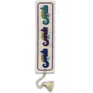 Textile Heritage Counted Cross Stitch Bookmark Kit - Seahorses - Picture 1 of 1