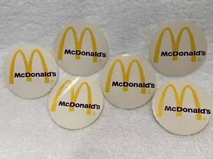McDonald's Golden Arches Stickers 1980's 2 3/4" Lot of 6 NOS RARE & SCARCE !!! - Picture 1 of 6
