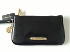JUICY COUTURE Black Leather Gold Plated JC Charm Wristlet $90