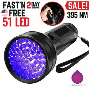  UV Ultraviolet Flashlight Black Light Flashlight LED Pet Urine Stains Detector - Picture 1 of 9