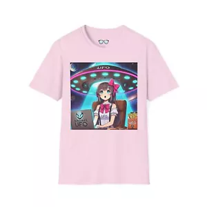 UFO Japanese Animation T-Shirt, Aliens Tee, Sci-Fi Shirt, Space Anime Top, - Bild 1 von 25