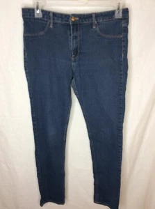 H&M & Denim Size 33 Skinny Ankle Jeans Regular Waist Dark Wash Stretch #1031 - Picture 1 of 12