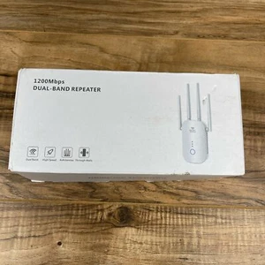 White RE-758AC White 1200Mbps 2.4 & 5GHz Dual Band Repeater WiFi Range Extender - Picture 1 of 9