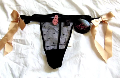 Sexy Tanga Bragas LA SENZA LOVE Tiro Bajo Negras Talla L/G Nuevas con Etiquetas Foto 1 de 2