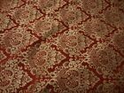 Ruby Cleopatra Chenille Fabric Gold Damask Print upholstery furniture fabric