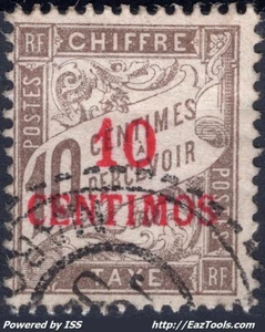 MAROC TIMBRE TAXE N° 2 AVEC OBLITERATION - Picture 1 of 2