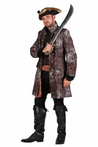 Ghostpirat Geister Pirat Halloween Kostüm Herren Gehrock Hemd Gürtel Karneval - Bild 1 von 5