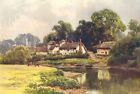 Countess Weir, Exeter. Devon. By Ernest Haslehust 1920 Old Antique Print