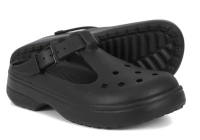 Crocs Classic Mary Jane Clog Damen Freizeit Hausschuhe Sandalen schwarz 210581-001 - Bild 1 von 4