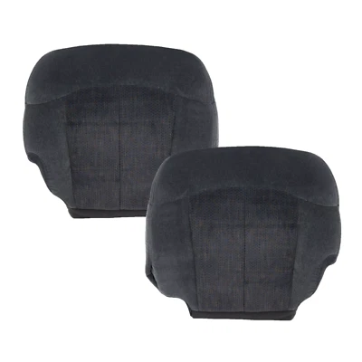 For 1999 - 2002 Chevy Silverado Driver & Passenger Bottom Cloth Seat Cover Gray - Image 1 of 4