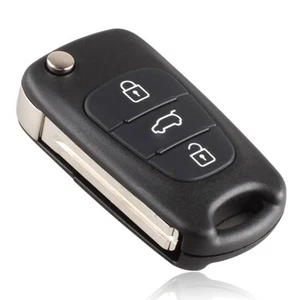 Remote Fold Car Key Shell Case 3 Button Fob Uncut For Hyundai I20 I30 IX35 I35 - Picture 1 of 12