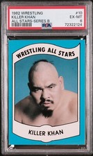 1982 Series B Wrestling All Stars #10 KILLER KHAN PSA 6 MONGOLIA Green Mist