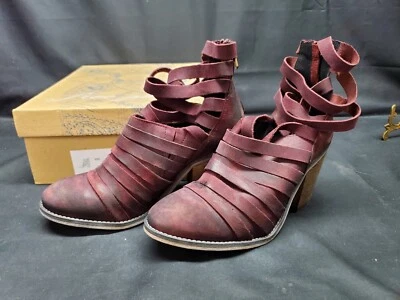 Free People Botín Híbrido Tacón Tirantes Cordobés Gamuza Talla EUR 38 / US 8 Foto 1 de 4