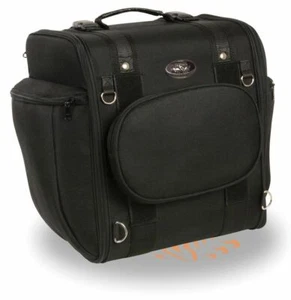 MILWAUKEE PERFORMANCE MOTORCYCLE BACK REST SISSY T BAR BAG FOR HARLEY - DSAHX - Picture 1 of 5