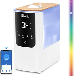 LEVOIT Diffusore Umidificatore Abbastanza 4,5L Smart Illumina Nebbia Calda e Fredda LUH-0451S - Foto 1 di 14