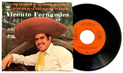 VICENTE FERNANDEZ Soy De Abajo 7" Vinyl EP 1970 MEXICO CBS 4 Tracks UNIQUE COVER - Image 1 of 4