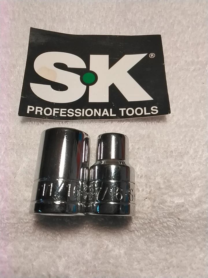 S-K  1/2" DRIVE SOCKET SET SAE  12pt  2PC  - Image 1 of 4